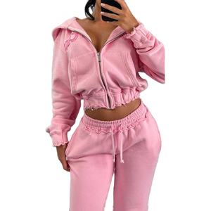 High Demand Women's Sweatpants and Jogger Hoodies Set Plus Size Two Piece Clothing Streetwear for Women Tracksuit Manufacturers - Product Image 6
