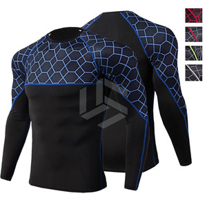 เสื้อรัดกล้ามเนื้อ BJJ คุณภาพสูงแบบ OEM ผลิตตามสั่ง สำหรับ MMA และยิม น้ำหนัก 260 กรัม ผ้าถักแบบ Worsted พิมพ์ลายแบบ Sublimation 3 มิติ สไตล์สปอร์ต - Product Image 1