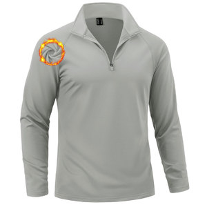 Sudadera personalizada para hombre con cremallera de un cuarto, cuello alto, de algodón tejido y forro polar, suministro directo de fábrica, MOQ bajo, talla personalizada, envío mundial - Product Image 6