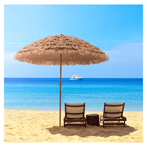 Sombrilla de palma entera hecha con hojas de palma secas y estructura de madera para sombra en jardines y decoración de resorts, hecha en Vietnam. - Product Image 2