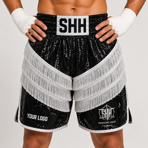 SHH Wholesale MMA Fight Shorts Men Custom Logo MMA Trunks Breathable Quick Dry Shorts for Boxing Muay Thai Gym Training - Product Image 1