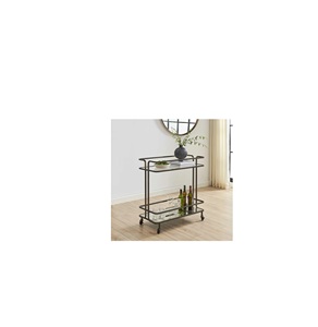 Chariot de rangement multi-usages en métal fait main de qualité supérieure avec une construction durable, design contemporain, céramique écologique - Product Image 3