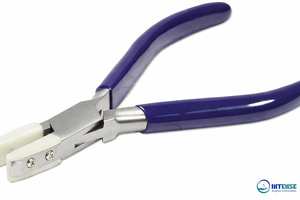 Alicates de punta plana de doble mordaza de nailon, sin marcas, de acero al carbono, con mango de PVC azul, sin resorte, herramienta para hacer joyas - Product Image 2