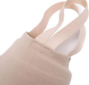 Chaussons de danse souples pour femmes, à demi-semelle, en coton tricoté, respirants, à bout flexible et talon plat, pour la gymnastique rythmique - Product Image 4