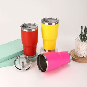 USA Warehouse Custom Logo Leak Proof 30 oz Powder Coating Car Tumbler <b>18</b>/8 Stainless Steel Wine Beer Travel Cofffe Mug Gifts - Product Image 3