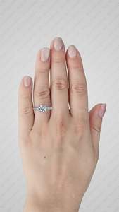 Round Brilliant Cut Diamond Engagement Ring Prong Setting Women's Floral Fine Jewelry - Product Image 3