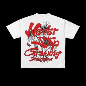 Camisetas Deportivas de Moda con Diseño Personalizado al por Mayor, 100% Algodón, Cuello Redondo, Corte Holgado para Hombre - Product Image 1