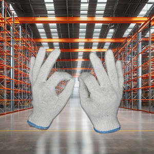 Top-rated Durable Naturel Blanc Coton Polyester Résistance Au Froid Protection Du Travail Gants De Sécurité Au Travail 12 Paires Polybag Sans Couture - Product Image 3