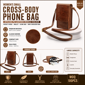 Sac à bandoulière en cuir pour femme, mini sac à main, porte-téléphone, portefeuille, sac de voyage, sac à bandoulière fait main - Product Image 6