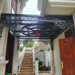 European Iron <b>Canopy</b> With Floral Pattern For Villa Entryway Outdoor Decorative Metal <b>Roof</b> Cover - Product Image 3