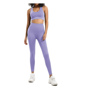 Conjunto de Yoga de 2 Piezas para Mujer, OEM, Spandex/Poliéster, Bra y Leggings de Cintura Alta, Ecológico, Ligero y Personalizable - Product Image 6