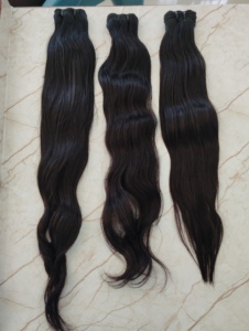 Extensiones de Cabello Humano Remy Indio Negro, Doble Trama a Máquina, Cabello Virgen a Granel, Ondulado Profundo, Grado Superior para Pelucas y Salones - Product Image 2