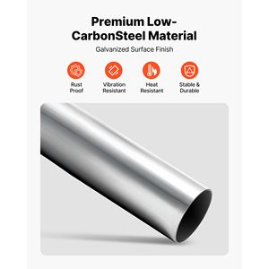 Kit Tubi di Scarico Personalizzabili Fai-da-te da 8 Pezzi, 2.25 Pollici, in Acciaio Dolce, Tubi a U a 90 e 135 Gradi, Spessore 5mm, Galvanizzati al Titanio - Product Image 5