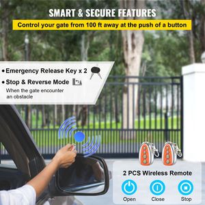 Kit Apriporta Automatico Scorrevole AC1400 3100LBS con 2 Telecomandi, Velocità 43ft/min e Funzioni di Sicurezza - Product Image 4