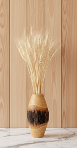 Jarrón de Madera Rústico Hecho a Mano, Recipiente Decorativo para Flores de Mesa, Acabado Natural, Centro de Mesa para Hogar y Bodas, Decoración con Acabado Natural - Product Image 3
