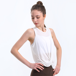 Débardeurs d'été décontractés en tricot respirant pour femmes, avec coussinets intégrés, vente en gros - Product Image 3