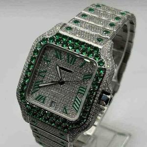 Reloj de Pulsera Automático de Lujo con Diamantes, Personalizado, de Alta Calidad, Vvs, Estilo Hip Hop, con Cristales de Moissanita, de Acero Inoxidable, Analógico, para Hombre - Product Image 2