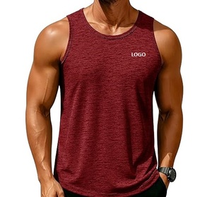 Camiseta sin Mangas para Hombre, Transpirable, de Secado Rápido, Cuello Redondo, para Gimnasio, Running, Ropa Deportiva, Logotipo Personalizado, 100% Algodón - Product Image 5