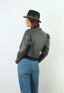 Chaqueta de Motociclista Corta de Piel de Cordero 100% Genuina para Mujer, Chaqueta de Cuero Ajustada para Moto - Product Image 4