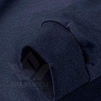 Survêtement pour homme à capuche bleu marine uni, veste zippée intégrale, pantalon assorti à rayures blanches, respirant, écologique, 100% coton, design sportif