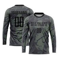 Maillot de football en sublimation bleu, blanc et noir, entièrement personnalisable, maillots de football respirants de qualité supérieure