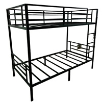 Lit superposé double en métal robuste réglable, cadre en fer, design moderne, pour appartement, dortoir, école, hôtel, chambre à coucher