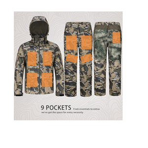Ropa de Caza para Hombre con Forro Polar: Chaqueta y Pantalones de Caza Silenciosos, Resistentes al Agua y Compatibles con Correas de Seguridad - Product Image 6