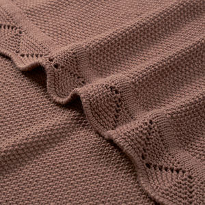 <b>Throw</b> Rectangle Knitted Customizable Color Baby <b>Blanket</b> Solid 100% Eco-Friendly Cute Cotton 209-278g Heirloom Machine Washable - Product Image 4