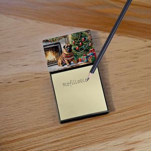 Año Nuevo Bullmastiff Cozy Christmas Sticky Note Holder Recargable Autoadhesivo Accesorio de escritorio Bloc de notas Tarjeta Dispensador de notas - Product Image 2