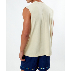 Camiseta sin mangas para hombre, cuello redondo, ajuste cómodo, camiseta sin mangas para adultos, camiseta sin mangas de algodón para hombre - Product Image 3
