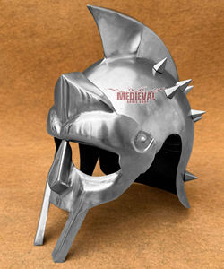 Casco de Gladiador Medieval Hecho a Mano, Plateado y Pulido, de Acero Suave, Armadura de Guerrero Griego Romano, para Fiestas de Navidad y Halloween - Product Image 4