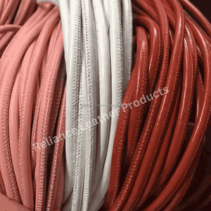 Corde de cordon en cuir cousu rond rouge personnalisé de haute qualité pour accessoires de sacs à main artisanaux de bracelet de bijoux, sangle flexible solide - Product Image 6