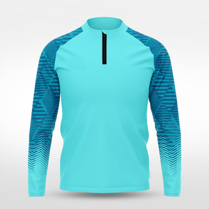 Veste de coach pour homme, sublimation, col montant 1/4 zip, patchwork, polyester/coton, coupe-vent léger, décontractée - Product Image 3