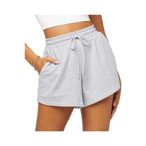 Shorts pour femmes taille mi-haute à jambes larges 100% Coton Écologique Lavage coloré Été - Product Image 1