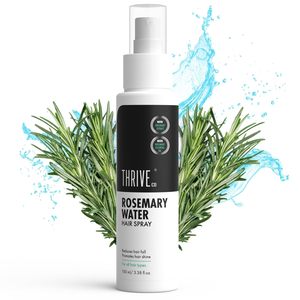 Spray capillaire à l'eau de romarin Thrive-Co |   Extrait de romarin 100% naturel, eau de riz et acide hyaluronique |   3,38 fl oz (100 ml) - Product Image 1
