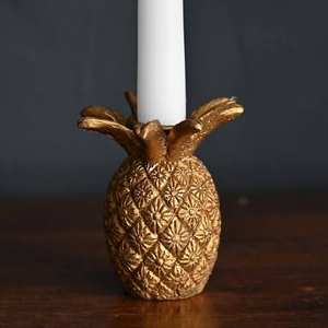 Porte-bougie en aluminium, design pomme dorée, pour table, décoration de maison, Noël, mariage - Product Image 2