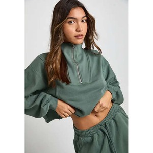 Ropa Deportiva con Logotipo Personalizado, Chándal de Mujer de Alta Calidad 100% Algodón, Felpa Suave, Chándal de Dos Piezas Holgado para Damas - Product Image 6