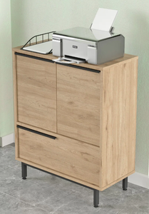 Handcrafted Modern Wooden <b>Storage</b> <b>Cabinet</b> Featuring Upper Doors and Bottom <b>Drawer</b> Wholesale for Office Organization and Living - Product Image 6