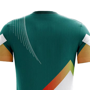 Maillot de football pour homme avec logo personnalisé, imprimé géométrique, sublimation, évacuation de l'humidité, manches courtes, coupe athlétique, toutes saisons, polyester - Product Image 6