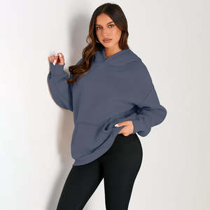 Sudadera con Capucha para Mujer de Alta Demanda, con Logotipo Personalizado, Estilo Casual, Corta, Oversize, Transpirable - Product Image 1