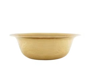 Moderna Bandeja Decorativa para Servir Alimentos, Hermosamente Elaborada a Mano, Tazón de Metal Martillado - Product Image 3
