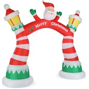 8.9 FT Lighted LED Christmas Inflatable Archway Santa Claus Yard Decorations Outdoor Holiday Blow-Up Arch with LED Built-In - Product Image 3