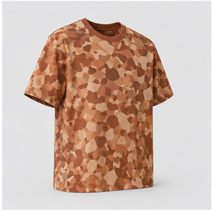 Camiseta de Manga Corta para Hombre con Estampado de Camuflaje de Fragmentos de Terrazo de Arcilla de Cobre Personalizada MTS-CAMO-0017 - Product Image 4