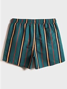 Custom Striped Beach Shorts Summer Quick Dry Fashion Short <b>Top</b> Quality Wholesale Price Swim Shorts Men's Drawstring Casual Short - Product Image 2