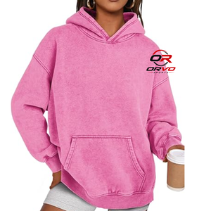 ORVO Sports <b>Women's</b> Oversized Hooded Sweatshirt Solid <b>Green</b> <b>Fleece</b> Pullover Pockets Breathable Quick Dry 100% Cotton Autumn - Product Image 1