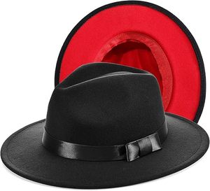 Sombrero Fedora de Fieltro de Lana Negro con Cinta Ajustable, Ala Ancha, Estilo Clásico Unisex para Fiestas, Viajes y Actividades al Aire Libre - Product Image 2