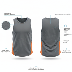 เสื้อกล้ามออกกำลังกายแขนกุดระบายอากาศน้ำหนักเบาออกแบบได้ตามที่ต้องการ - Product Image 2