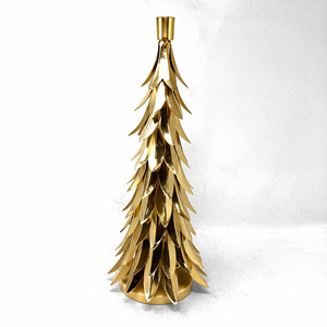 Luxury Gold Metal Christmas <b>Tree</b> Set Elegant Feather Textured Aluminum Star Marble Base Modern <b>Tabletop</b> X-mas Décor - Product Image 5