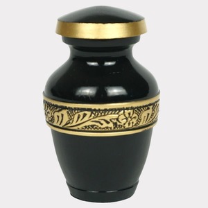 Urna Conmemorativa Aura de Ónix Negro para Cenizas Humanas, Urna Funeraria Pequeña, Mini Urna Decorativa para Cenizas - Product Image 1
