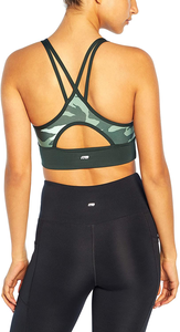 Women's Camo Print Sport Bra Set High-Rise Leggings Wireless Support Y-Strap Design <b>Seamless</b> Knit Activewear - Product Image 2